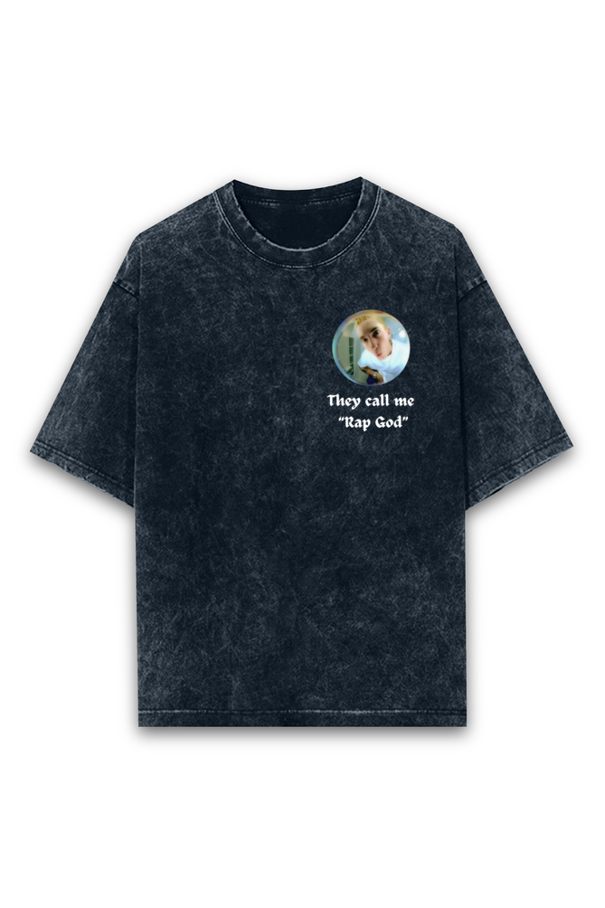 Rap God Oversized Acid Washed T-shirt