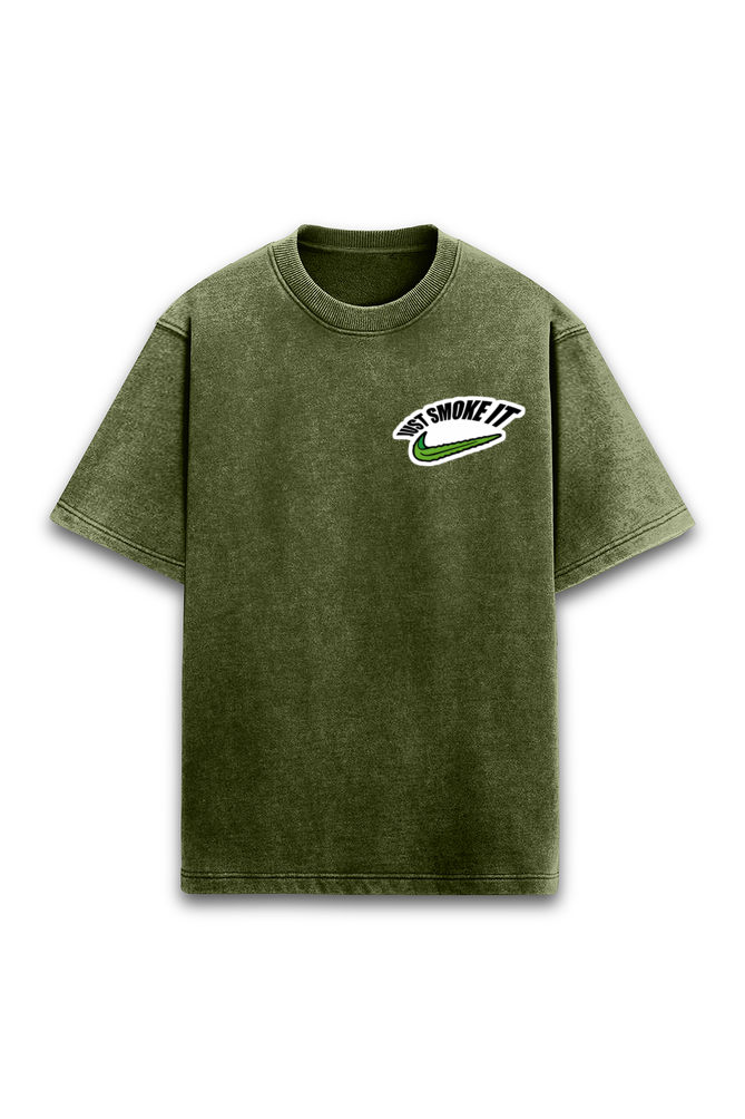 Go Green Oversized Acid Washed T-shirt